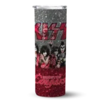 personalized-houston-cougars-kiss-band-gray-skinny-tumbler-best-selling-1.webp