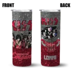 personalized-houston-cougars-kiss-band-gray-skinny-tumbler-best-selling.webp