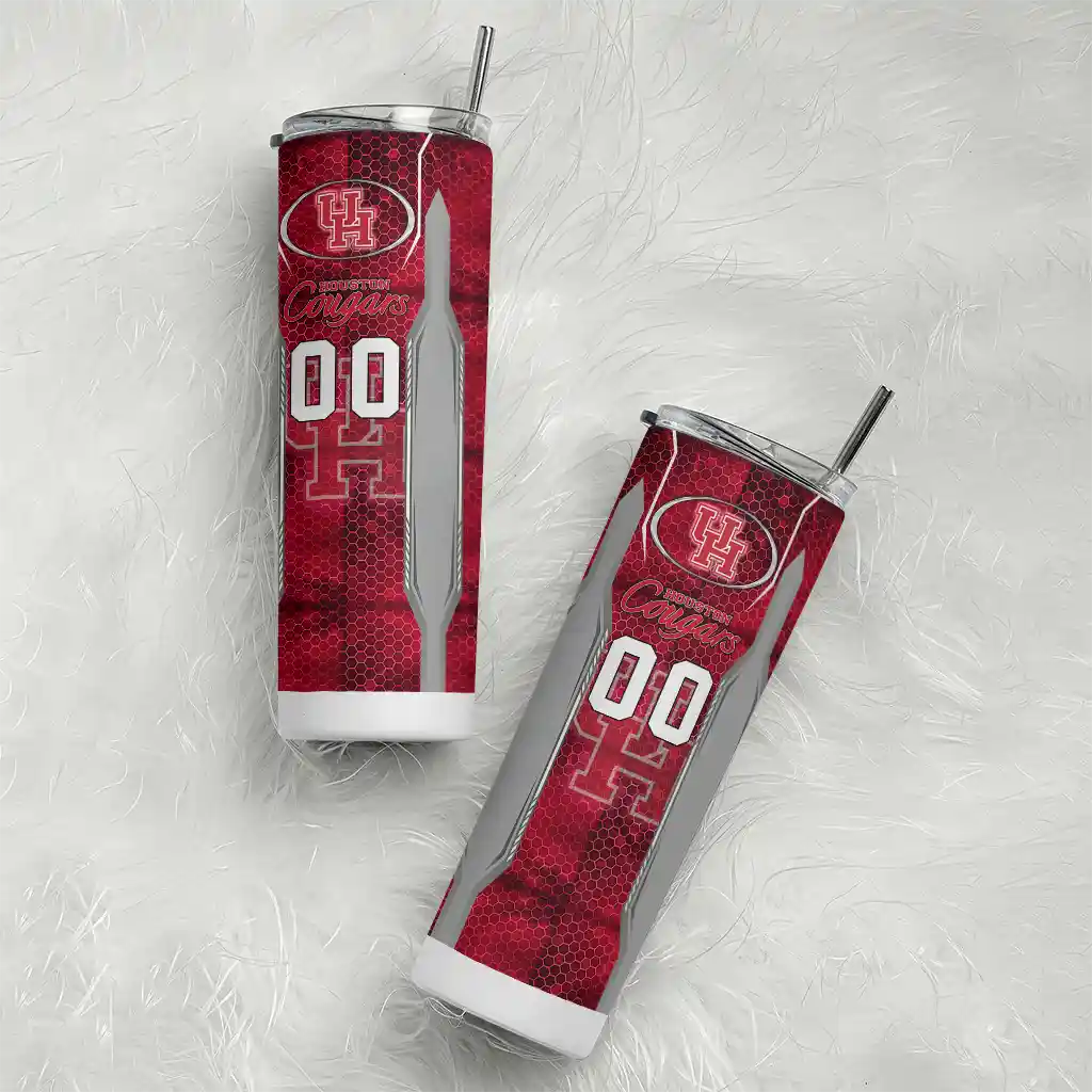 personalized-houston-cougars-stacked-diamond-red-skinny-tumbler-top-rated.webp