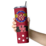 personalized-houston-cougars-star-cluster-red-skinny-tumbler-best-selling.webp