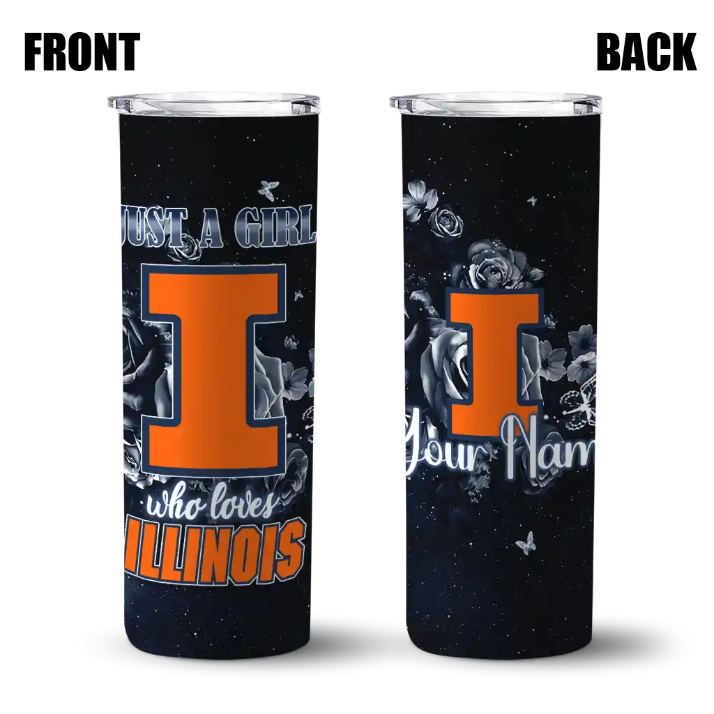 personalized-illinois-fighting-illini-rose-romance-blue-black-skinny-tumbler-fashion-forward.webp