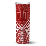 personalized-indiana-hoosiers-monogram-burst-red-white-skinny-tumbler-best-selling.webp