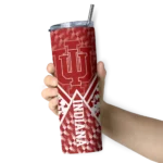 personalized-indiana-hoosiers-monogram-burst-red-white-skinny-tumbler-best-selling.webp