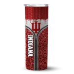 personalized-indiana-hoosiers-sparkle-drip-red-skinny-tumbler-best-selling.webp