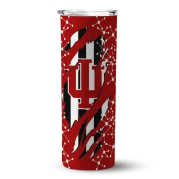 Personalized Indiana Hoosiers Star Pop Red Black Skinny Tumbler