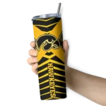 personalized-iowa-hawkeyes-camo-texture-black-skinny-tumbler-best-selling.webp