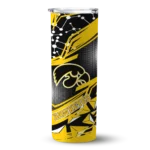personalized-iowa-hawkeyes-helmet-clash-black-skinny-tumbler-best-selling.webp