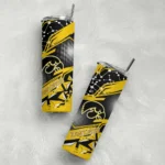 personalized-iowa-hawkeyes-helmet-clash-black-skinny-tumbler-best-selling.webp
