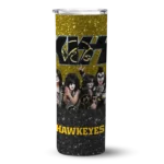 personalized-iowa-hawkeyes-kiss-band-gold-skinny-tumbler-best-selling.webp
