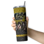 personalized-iowa-hawkeyes-kiss-band-gold-skinny-tumbler-best-selling.webp