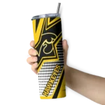 personalized-iowa-hawkeyes-web-stripes-black-white-skinny-tumbler-best-selling.webp
