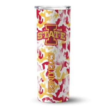 Iowa State Cyclones Tumber - Personalized Claw Marks Skinny Red White