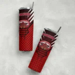 personalized-jacksonville-state-gamecocks-chevron-stripes-red-skinny-tumbler-best-selling.webp