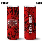 personalized-jacksonville-state-gamecocks-metallic-grid-red-skinny-tumbler-best-selling.webp