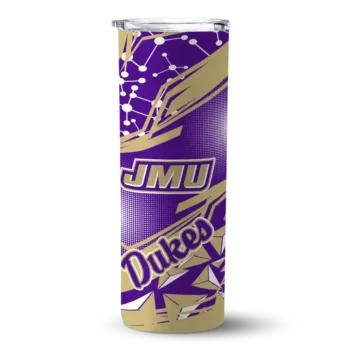 Personalized James Madison Dukes Helmet Clash Purple Skinny Tumbler