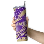 personalized-james-madison-dukes-helmet-clash-purple-skinny-tumbler-best-selling.webp