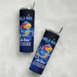 personalized-kansas-jayhawks-rose-romance-blue-black-skinny-tumbler-best-selling.webp