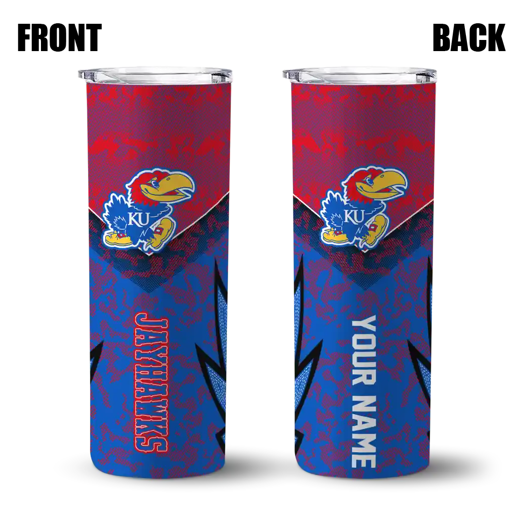 personalized-kansas-jayhawks-spiral-burst-print-blue-skinny-tumbler-fashion-forward.webp