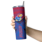 personalized-kansas-jayhawks-spiral-burst-print-blue-skinny-tumbler-best-selling.webp