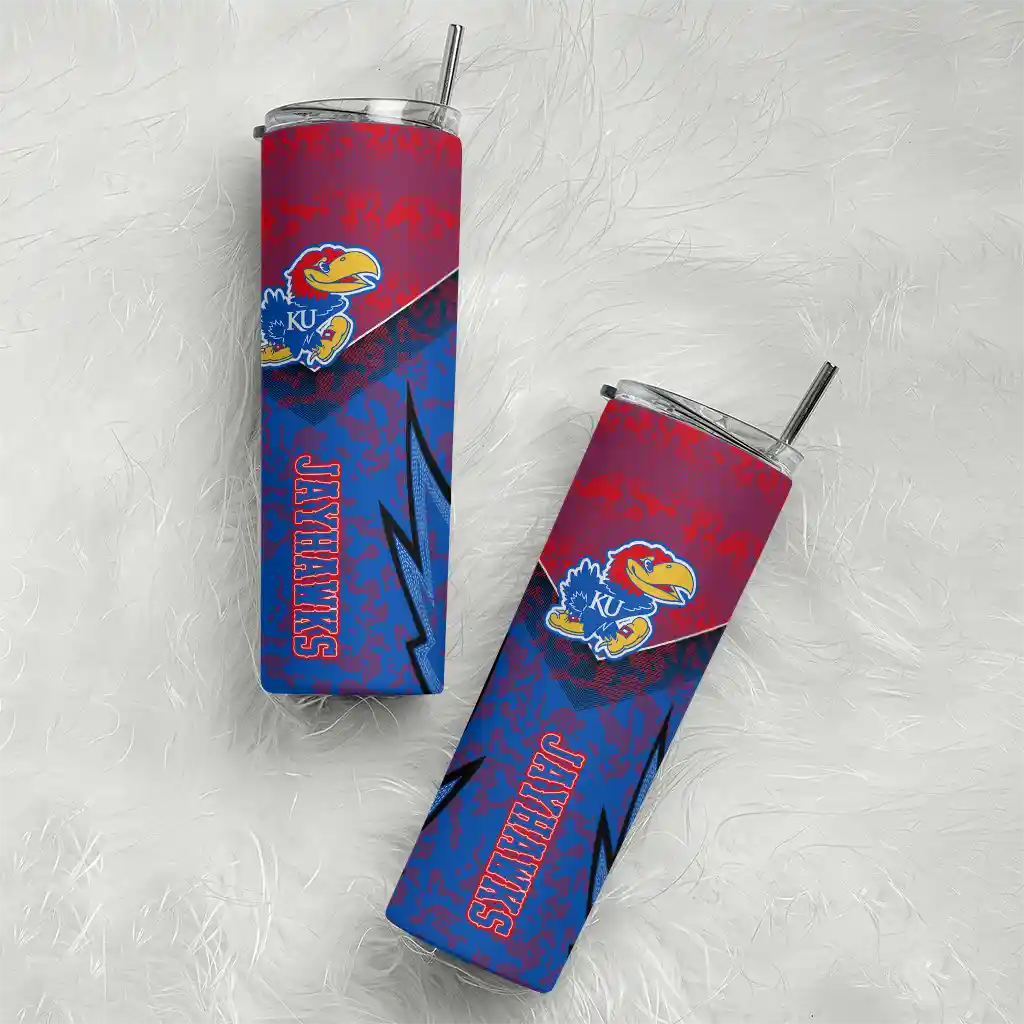 personalized-kansas-jayhawks-spiral-burst-print-blue-skinny-tumbler-top-rated.webp
