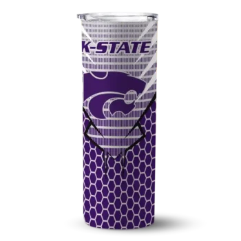 Kansas State Wildcats Tumber - Personalized Chevron Stripes Skinny Purple