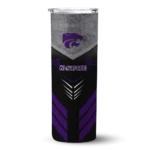 personalized-kansas-state-wildcats-hexagon-honeycomb-purple-black-skinny-tumbler-best-selling.webp
