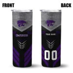 personalized-kansas-state-wildcats-hexagon-honeycomb-purple-black-skinny-tumbler-best-selling.webp