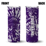 personalized-kansas-state-wildcats-metallic-grid-purple-skinny-tumbler-best-selling.webp