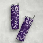 personalized-kansas-state-wildcats-metallic-grid-purple-skinny-tumbler-best-selling.webp