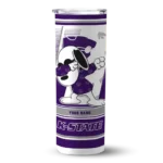 personalized-kansas-state-wildcats-snoopy-dog-purple-white-skinny-tumbler-best-selling.webp