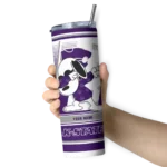 personalized-kansas-state-wildcats-snoopy-dog-purple-white-skinny-tumbler-best-selling.webp
