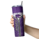 personalized-kansas-state-wildcats-sparkle-drip-purple-skinny-tumbler-best-selling.webp