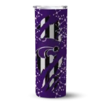 personalized-kansas-state-wildcats-star-pop-purple-black-skinny-tumbler-best-selling.webp