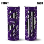 personalized-kansas-state-wildcats-star-pop-purple-black-skinny-tumbler-best-selling.webp