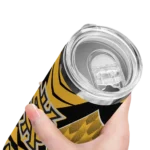 personalized-kennesaw-state-owls-camo-texture-gold-skinny-tumbler-best-selling.webp