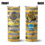 personalized-kennesaw-state-owls-patterned-waves-gold-skinny-tumbler-best-selling-1.webp