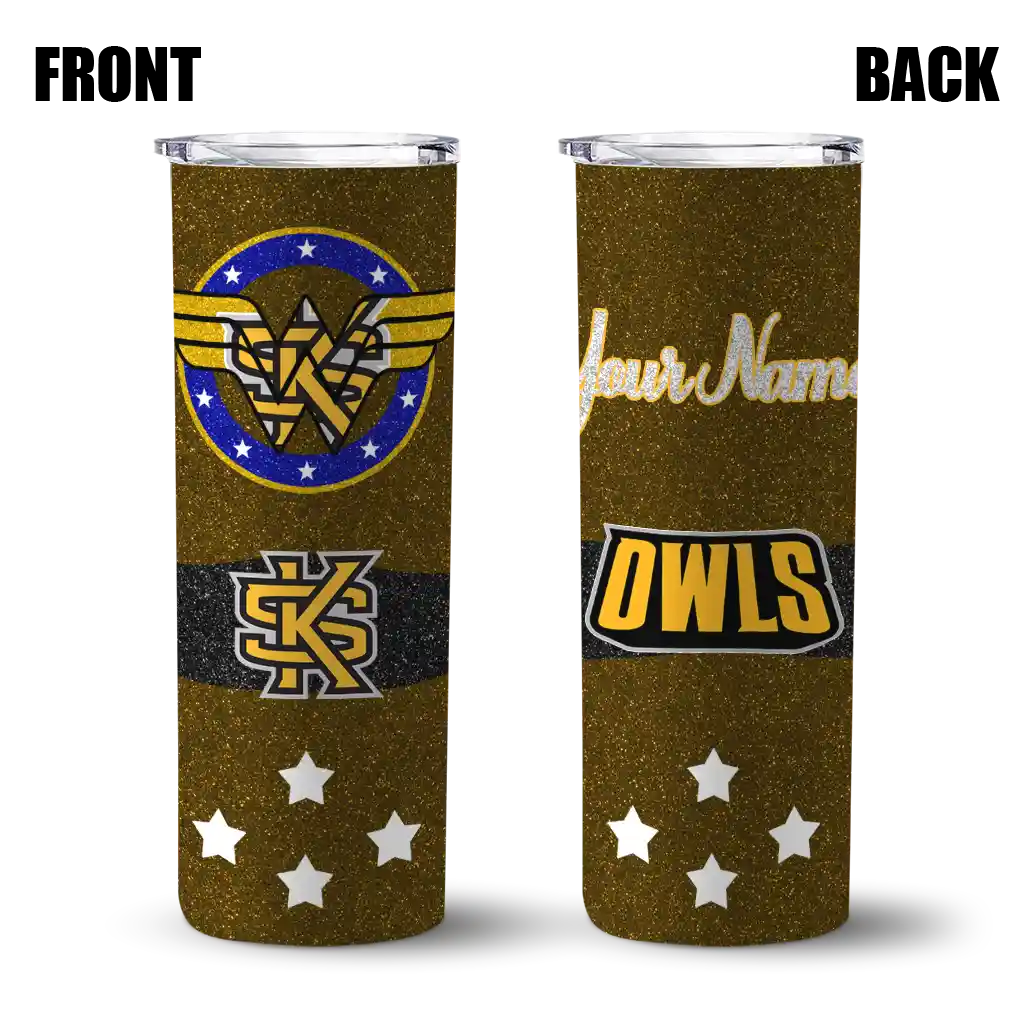 personalized-kennesaw-state-owls-star-cluster-gold-skinny-tumbler-fashion-forward.webp