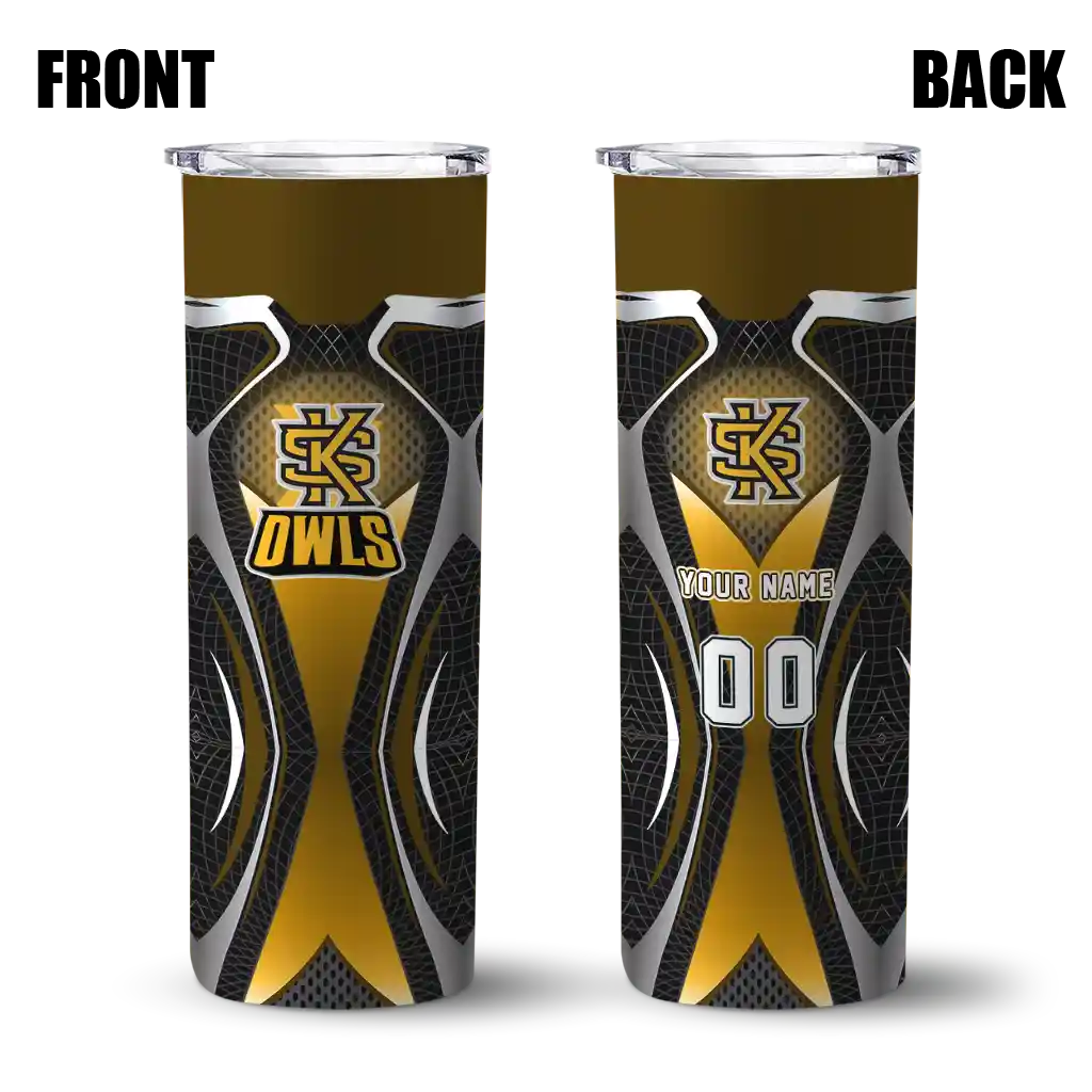 personalized-kennesaw-state-owls-superman-emblem-gold-black-skinny-tumbler-fashion-forward.webp