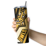 personalized-kennesaw-state-owls-web-stripes-gold-white-skinny-tumbler-best-selling.webp