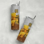 personalized-kennesaw-state-owls-winnie-the-pooh-gold-gray-skinny-tumbler-best-selling.webp