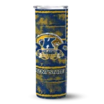 personalized-kent-state-golden-flashes-chevron-patch-navy-blue-skinny-tumbler-best-selling.webp