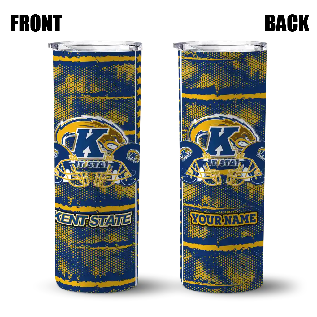 personalized-kent-state-golden-flashes-chevron-patch-navy-blue-skinny-tumbler-fashion-forward.webp