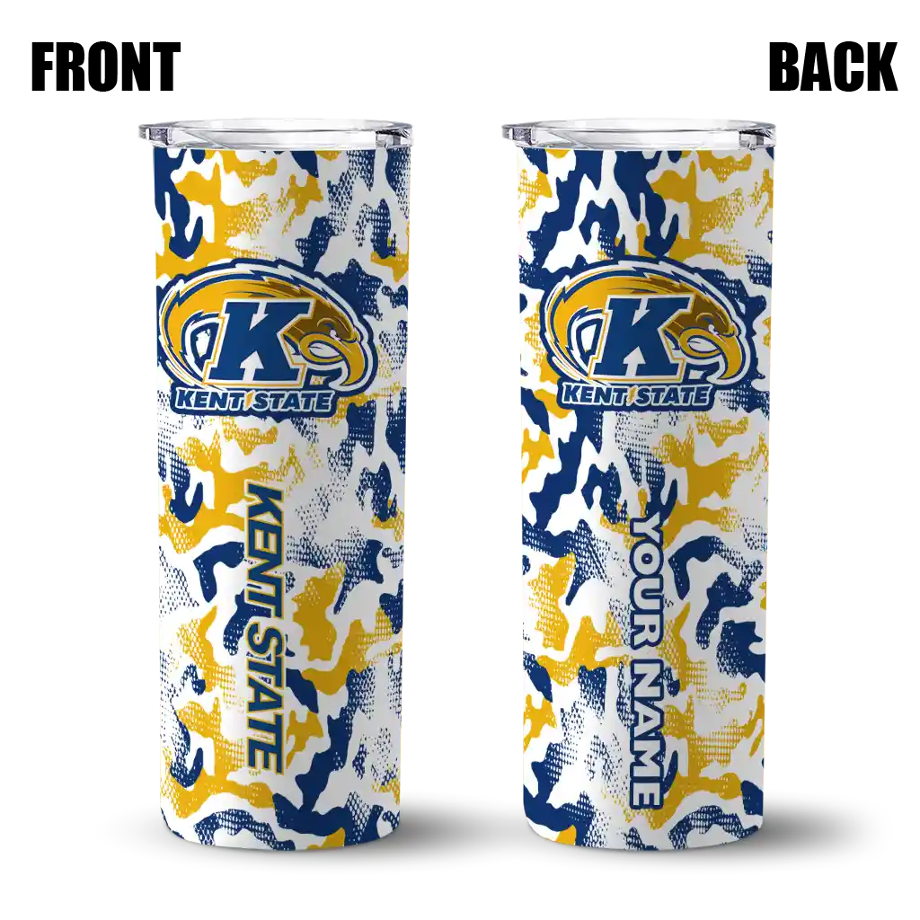 personalized-kent-state-golden-flashes-claw-marks-navy-blue-white-skinny-tumbler-fashion-forward.webp