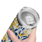 personalized-kent-state-golden-flashes-claw-marks-navy-blue-white-skinny-tumbler-best-selling.webp