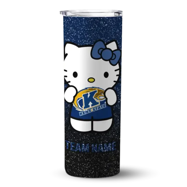 personalized kent state golden flashes hello kitty navy blue black skinny tumbler best selling