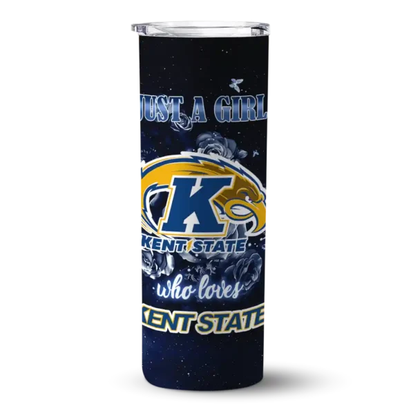 personalized kent state golden flashes rose romance navy blue black skinny tumbler best selling 1