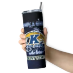 personalized-kent-state-golden-flashes-rose-romance-navy-blue-black-skinny-tumbler-best-selling-1.webp