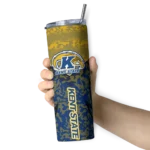 personalized-kent-state-golden-flashes-spiral-burst-print-navy-blue-skinny-tumbler-best-selling.webp