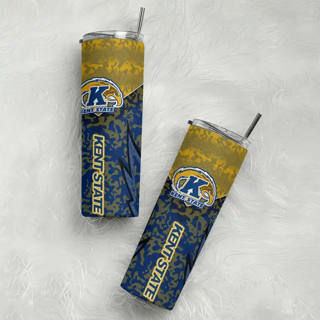 personalized-kent-state-golden-flashes-spiral-burst-print-navy-blue-skinny-tumbler-top-rated.webp