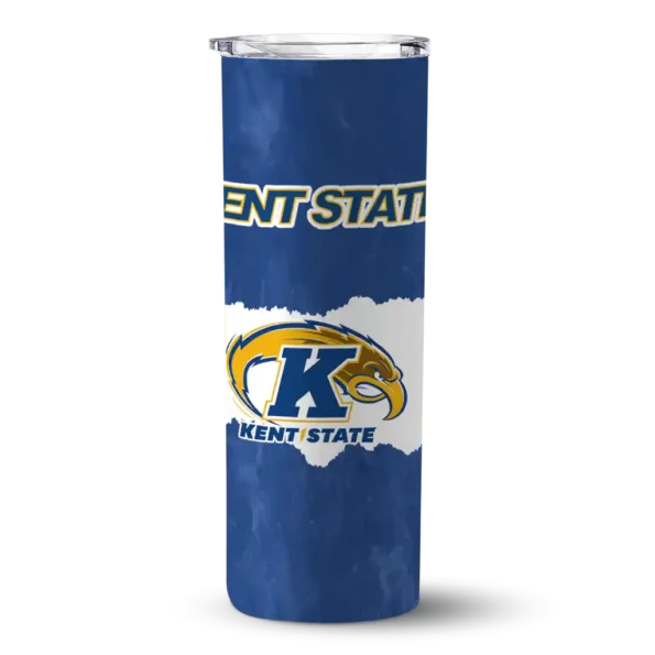 personalized kent state golden flashes torn band navy blue white skinny tumbler best selling